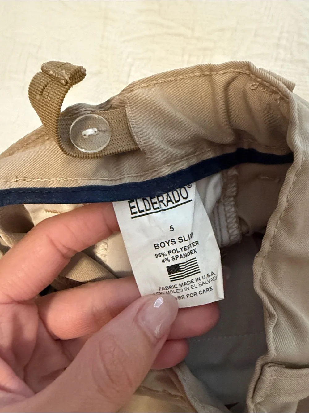 Boys size 5 khaki and navy pants bundle